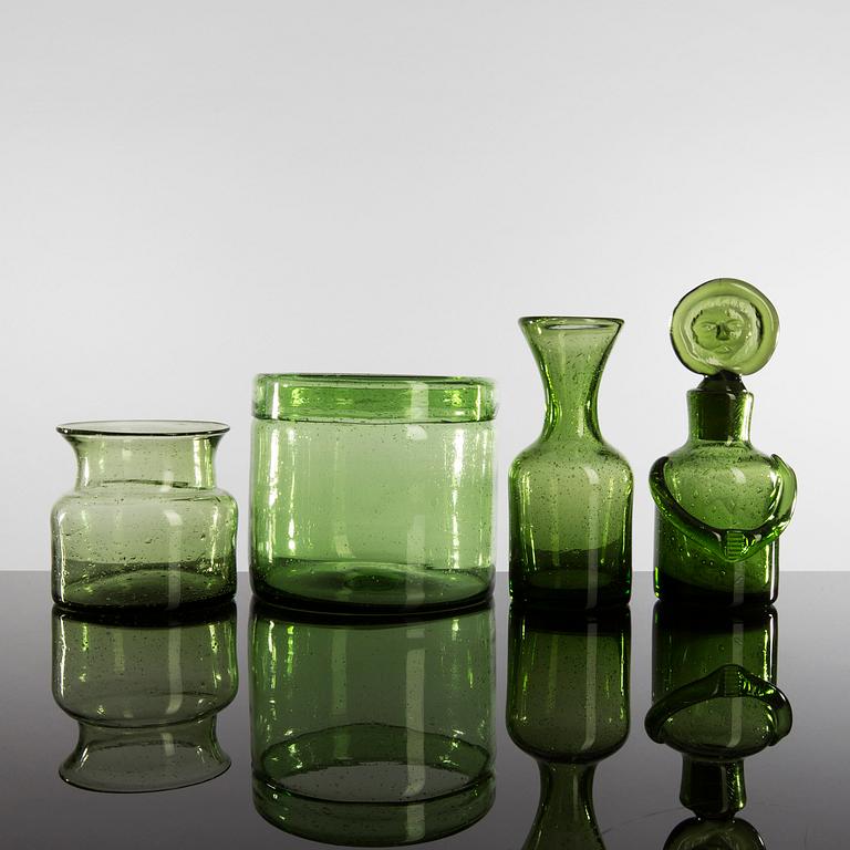 ERIK HÖGLUND, parti glas, 13 delar, Boda 1950-/60-tal.