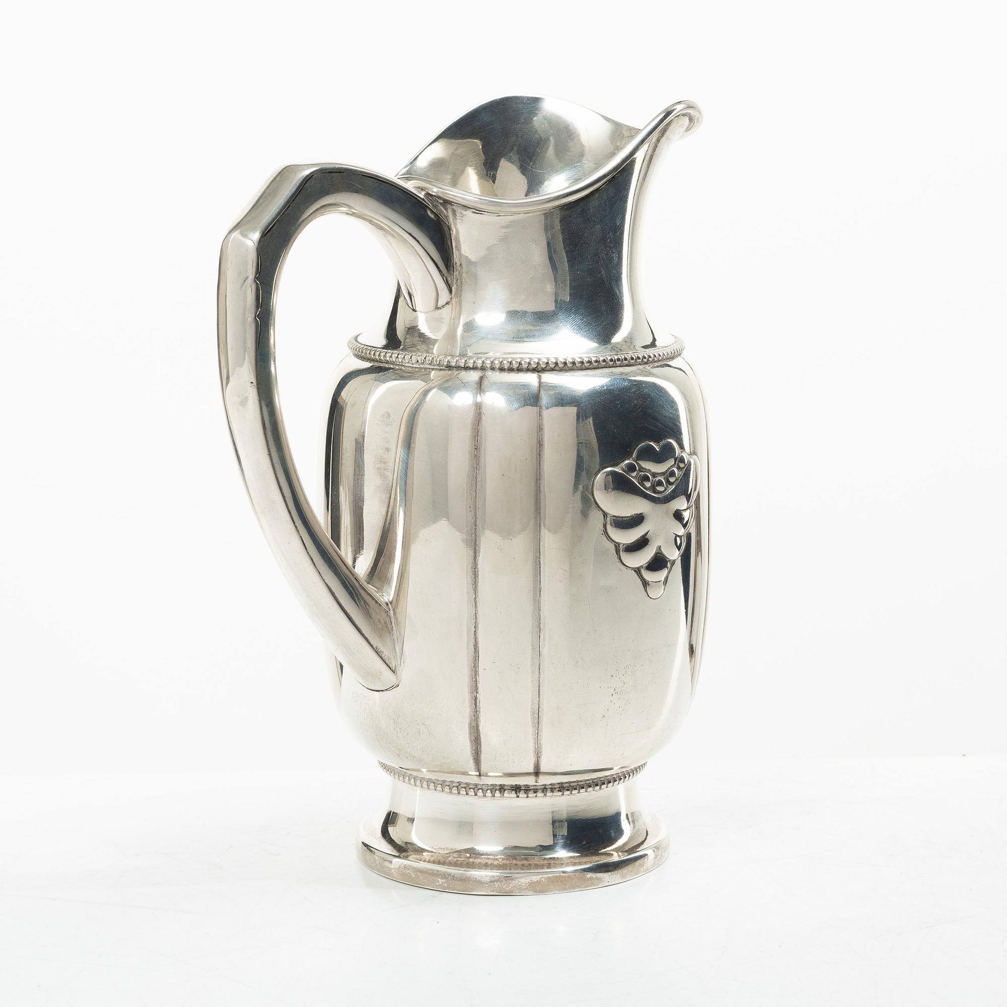 A Danish silver Art Nouveau jug, 1913.
