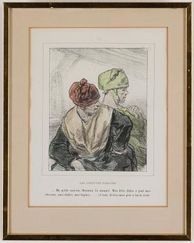 HONORÉ DAUMIER, among others,  lithographs, 9, stamped signature.