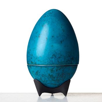 Hans Hedberg, a faience sculpture of an egg, Biot, France.