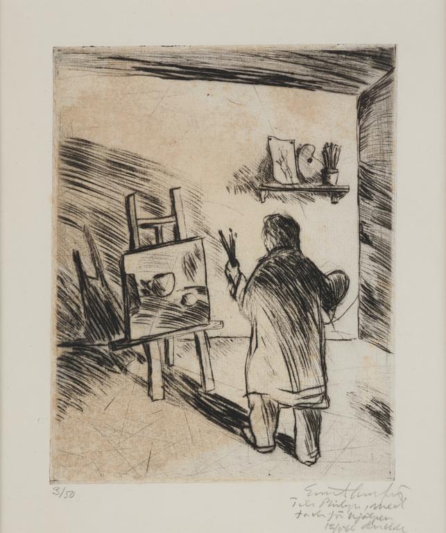 Evert Lundquist, "The Painter in the Studio".