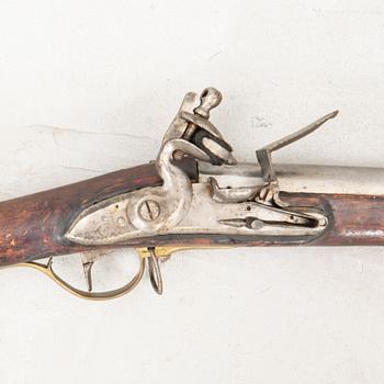 A Swedish re-converted flintlock gun.