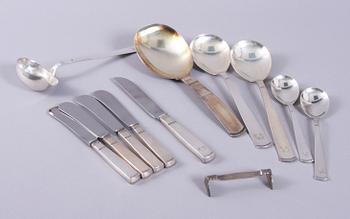 BESTICK, 119 delar, silver. "Rosenholm", G.A.B.