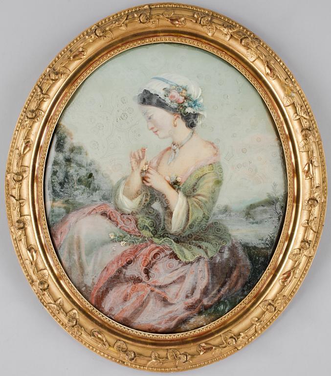 OKÄND KONSTNÄR, glasmålning, 1800-talets slut.