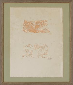 ARISTIDE MAILLOL, färgträsnitt, monogramsign i plåten.