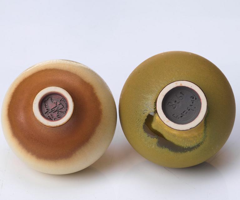 Berndt Friberg, miniatyrvaser, 11 st, Gustavsbergs studio 1960-70-tal.