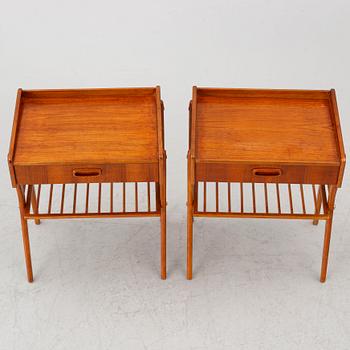 Bedside tables, a pair, 1950s/60s.