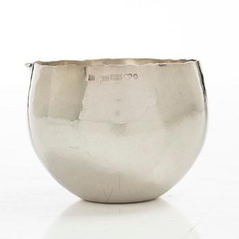 Leif Söderlund Silversmide, gräddsnipa och sockerskål, silver, Borlänge 1979-1980.