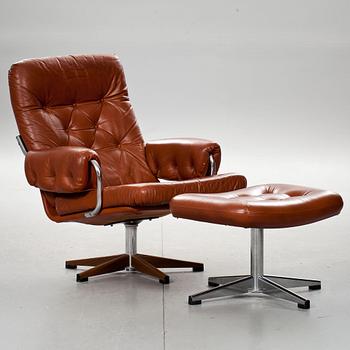 FÅTÖLJ med FOTPALL, Swedfurn, Slätte Möbler, Töreboda.