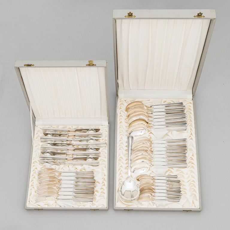 Holger Rasmussen, A 41-piece set of 'Margit' silver cutlery, Hämeenlinna ja Helsinki 1964-68.