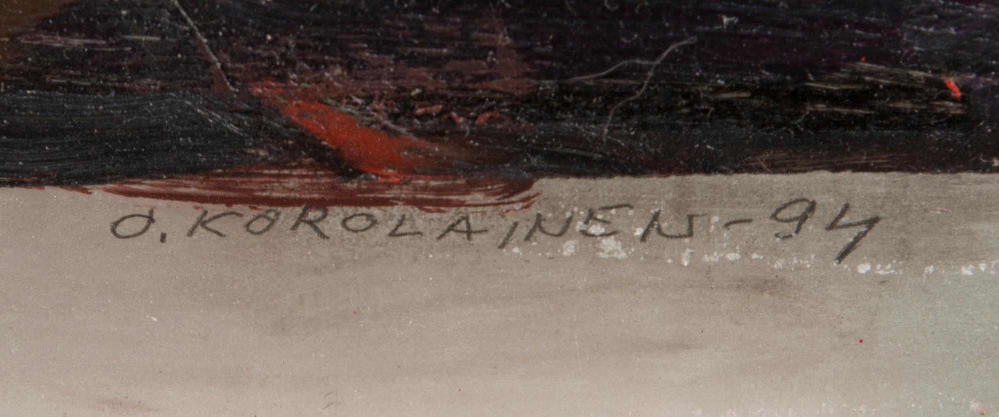 OLAVI KOROLAINEN, acrylic on aluminium, signed and dated 1994.