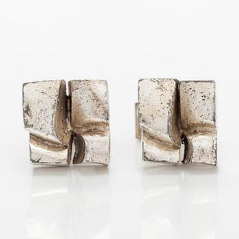 Björn Weckström, manschettknappar, "Polaris", silver, Lapponia 1969.
