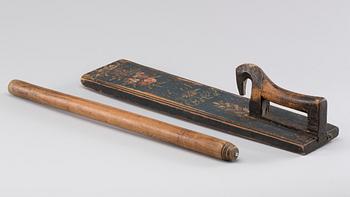 MANGELTRÄ MED KAVEL, 1833 Västra Skåne.