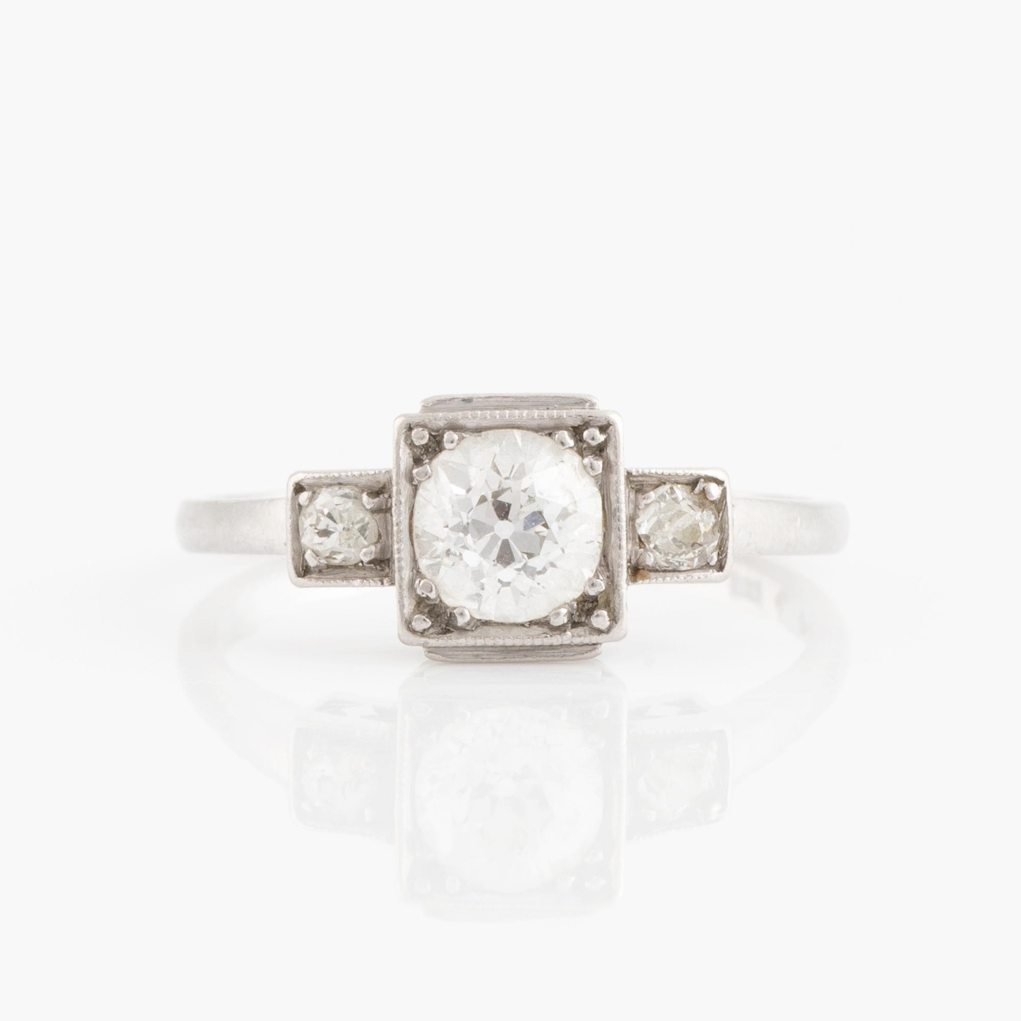 Old cut diamond ring, Strömdahls.