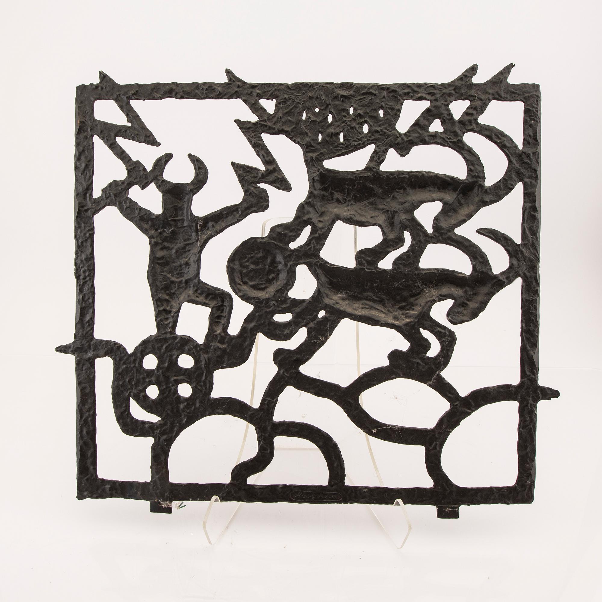 Olle Hermansson, gnistskydd, gjutjärn, Husqvarna 1960-tal.