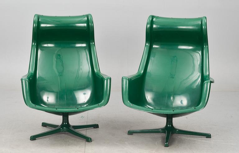 FÅTÖLJER, 2 st, "Galaxy", Alf Svensson och Yngve Sandström för DUX.