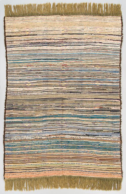 Ryijymatto, kansanomainen, 1900-luvun alkupuoli. Noin 215 x 165 cm.