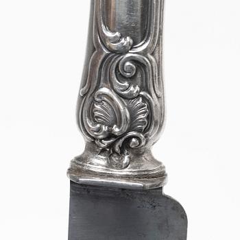 Twelve French silver knives, Hènin & Cie, Paris, circa 1900.