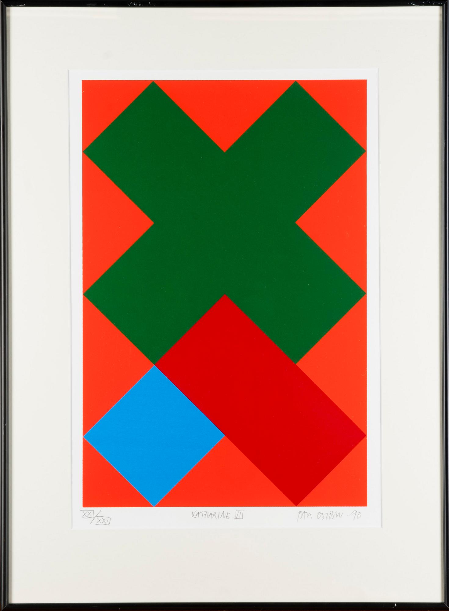 PAUL OSIPOW, serigrafi, signerad, daterad -90 och numrerad XXI/XXV.