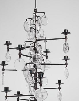 Erik Höglund, an eleven light chandelier, Boda, Sweden, probably 1960-70s.