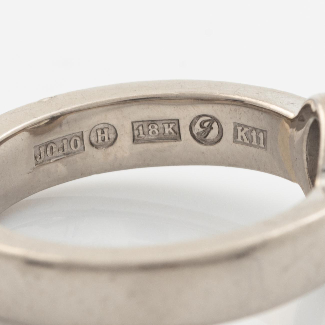 Ring, vitguld med briljantslipad diamant 1,56 ct.