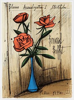 Bernard Buffet · BERNARD BUFFET, färglitografi, 1981, tryckt av Mourlot, Paris.