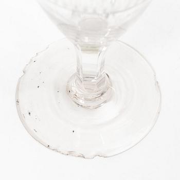 A set of thirty late Gustavian glasses, including from Casimirsborgs glassworks, late 18th/early19th century.