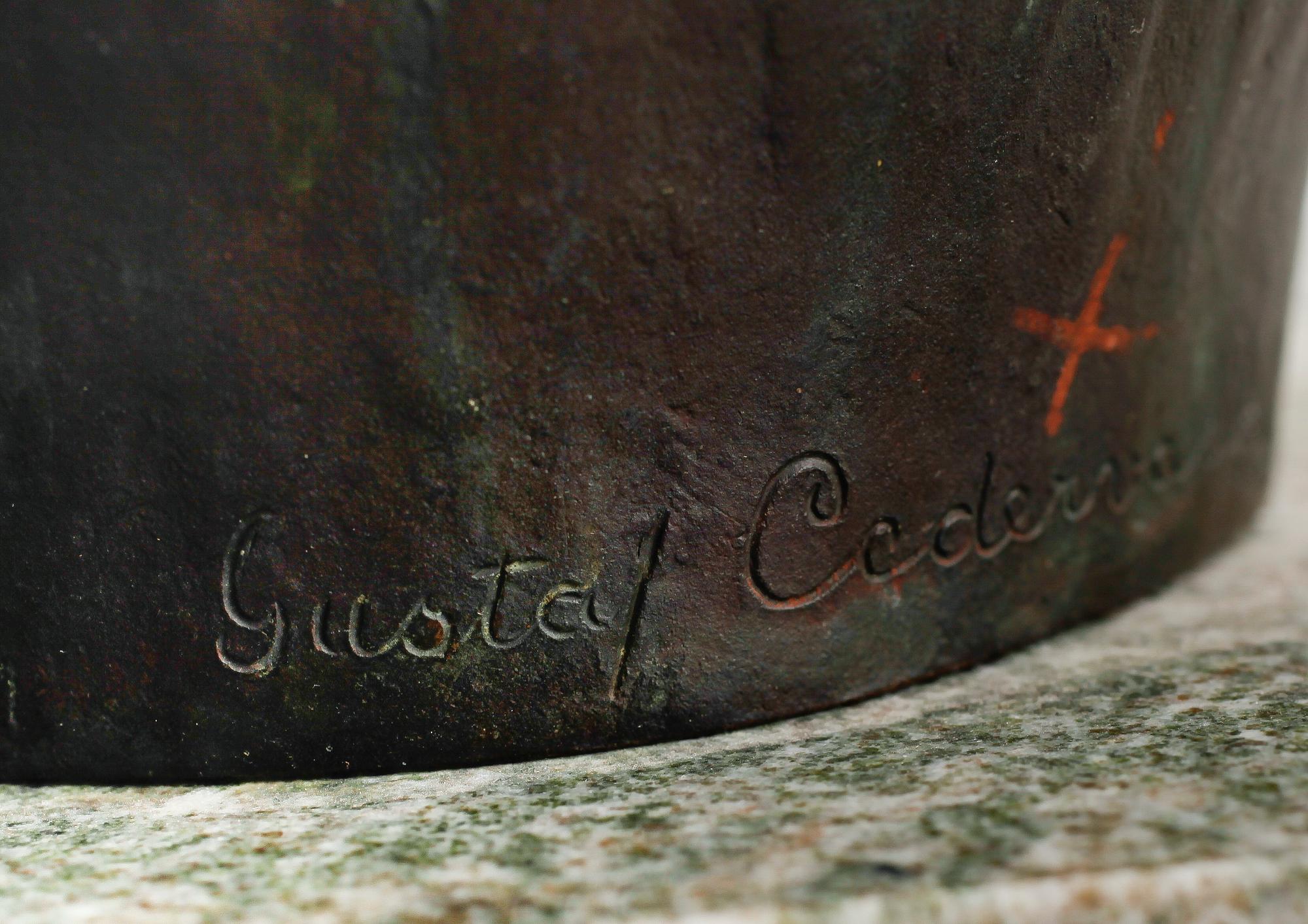 GUSTAV CEDERWALL, vas, brons, signerad, gjutare Herman Bergman.