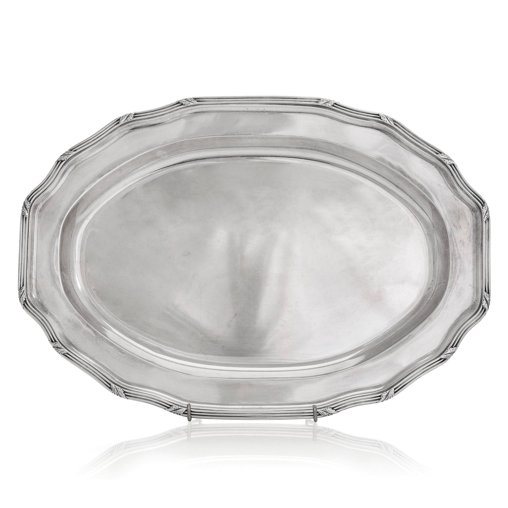 An 1890s Morozov silver serving dish from St. Petersburg.