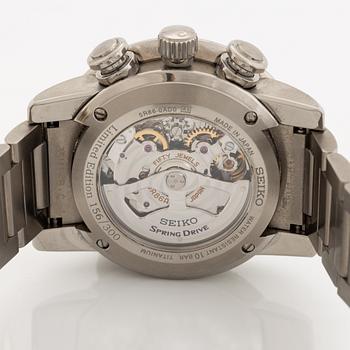 Seiko, Spring Drive, chronograph, wristwatch, 44 mm.