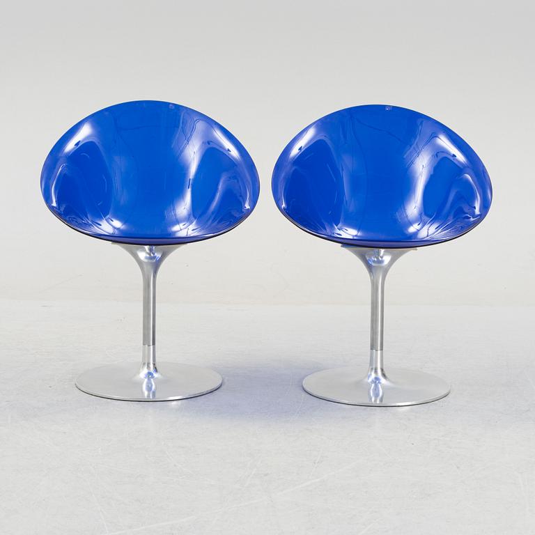 Philippe Starck, a pair of 'Eros' chairs from Kartell, Italy.