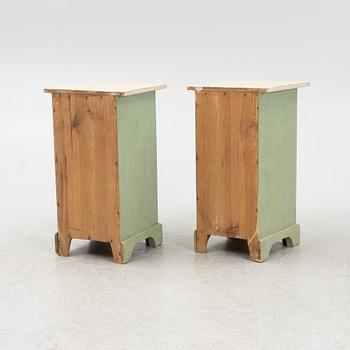 A pair of bedside tables, early 20th Century.