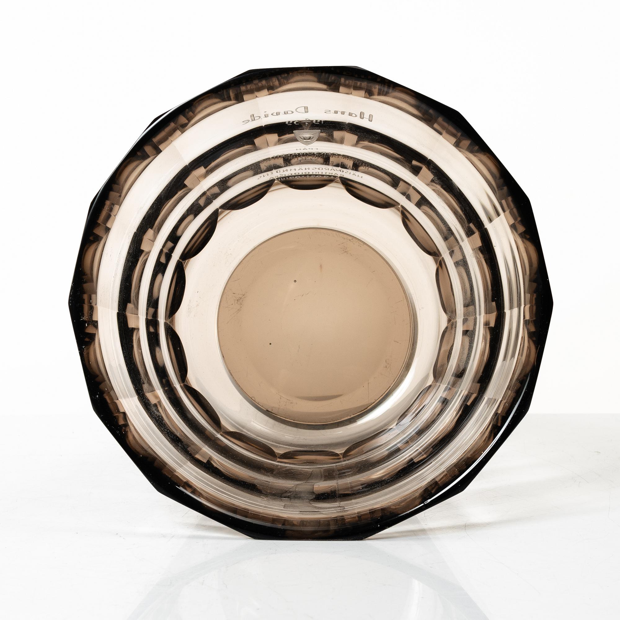 Simon Gate, Bowl, glass, Orrefors, 1930s.