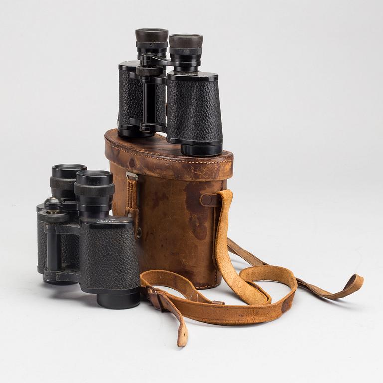 2 pcs of binoculars, late 20th century,