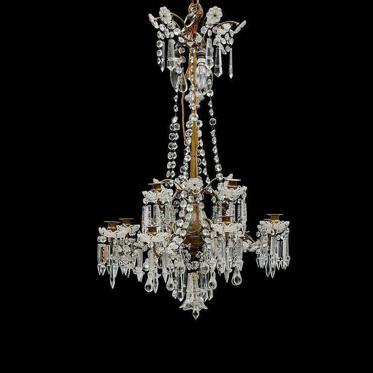 LJUSKRONA, oscariansk, omkring år 1900. Höjd ca 90 cm.