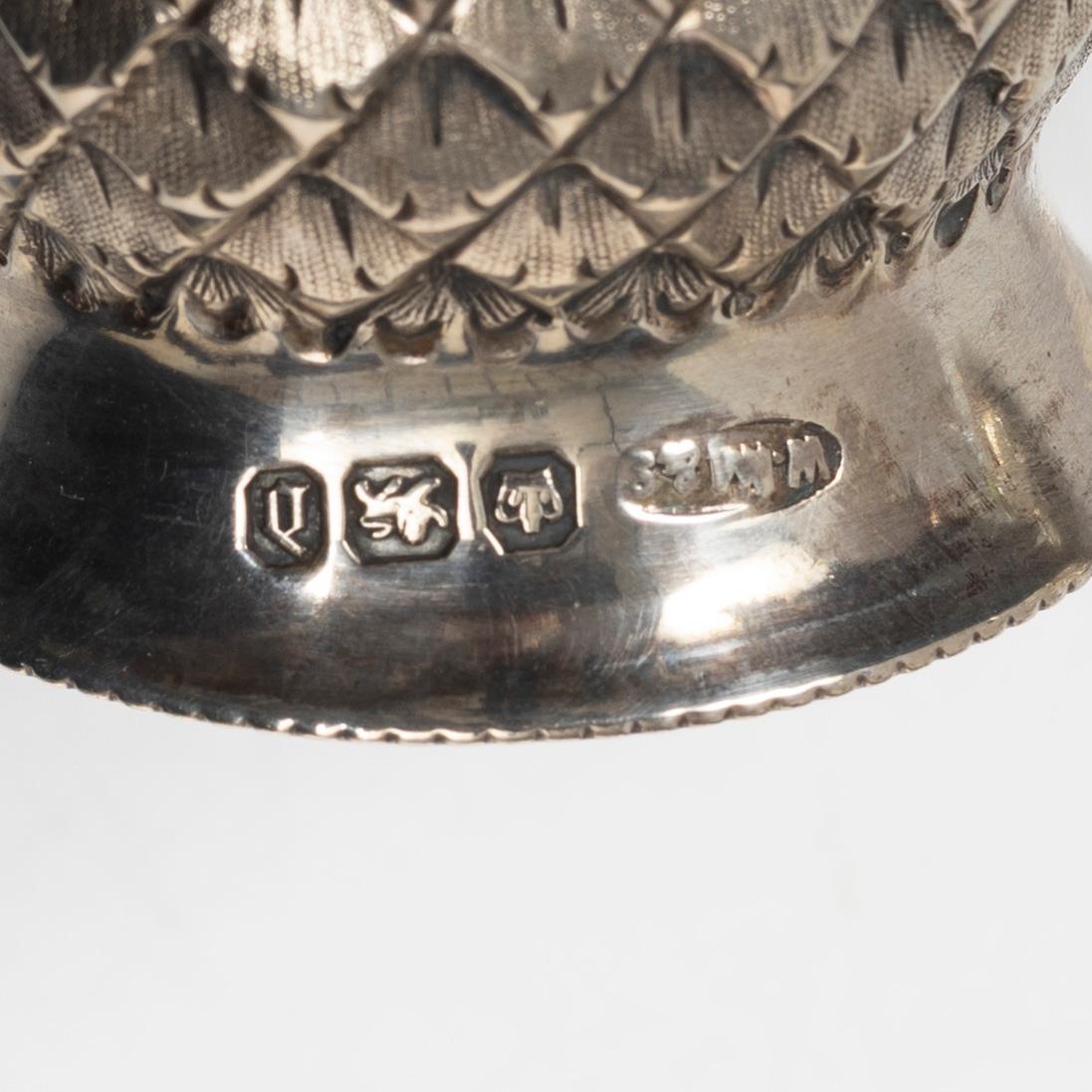 Sugar bowl, cream jug, tray, cup and miniature sugar tongs, silver, including William Mammatt & Son, Sheffield 1896.