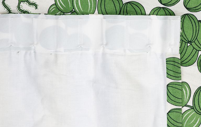 Josef Frank, gardiner, ett par, "Celotocaulis", Firma Svenskt Tenn.