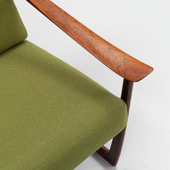 Peter Hvidt & Orla Mølgaard Nielsen, a FD 130' lounge chair, France & Daverkosen, Denmark, 1960's.