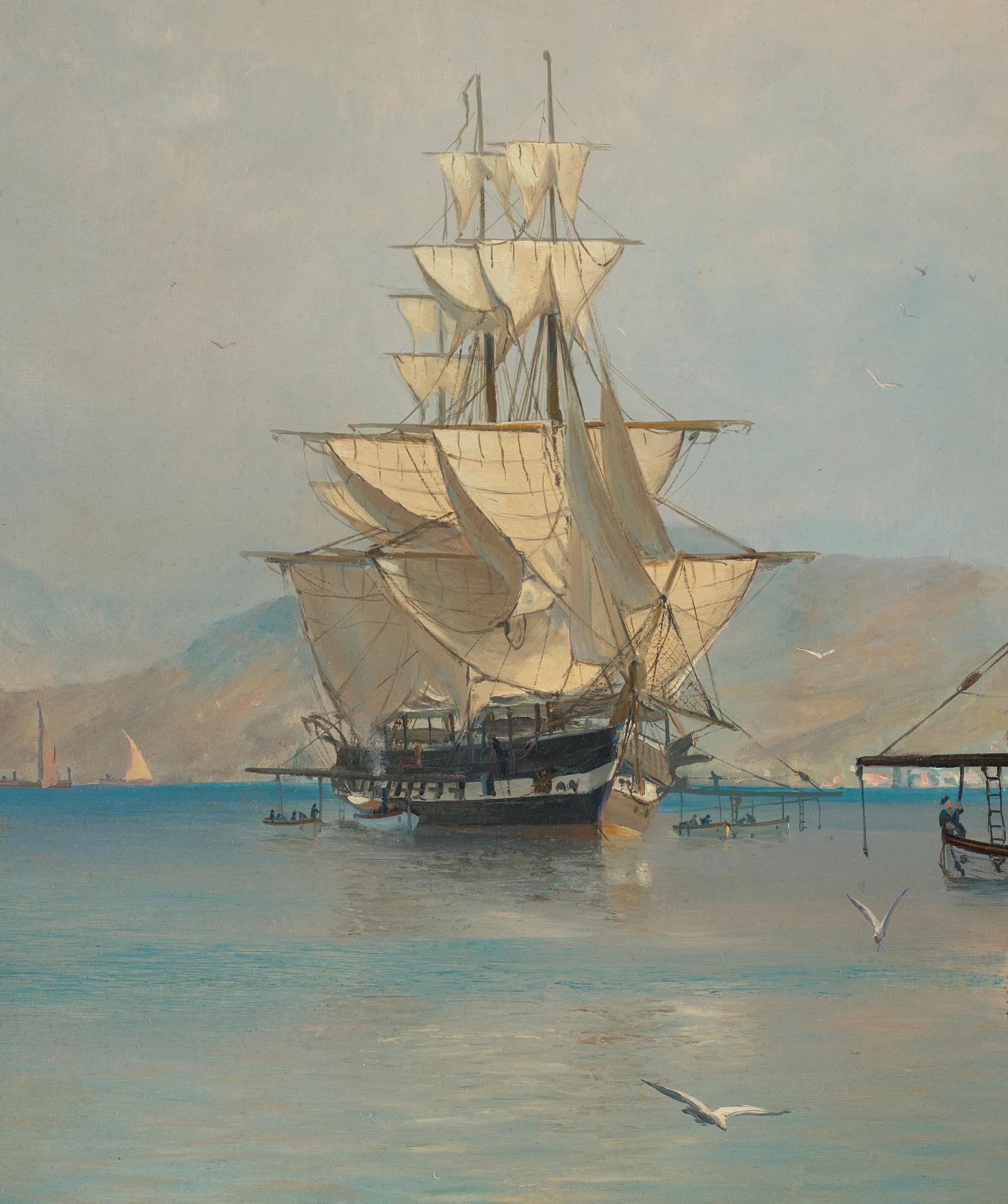 Herman af Sillén, French frigate off the coast of the French riviera.