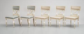 STOLAR, 2+3, sengustavianska resp sengustaviansk stil, tidigt 1800-tal resp omkring 1900.