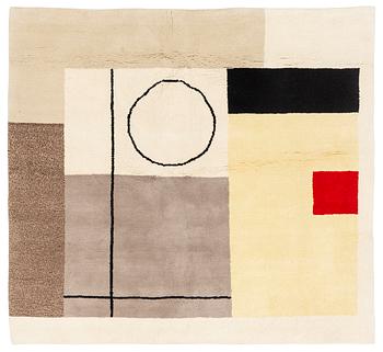 146. Ben Nicholson, after, tapestry, 'White III' tufted, c 167,5 x 186,5 cm, the reverse with an embroidered signature Ben Nicholson.