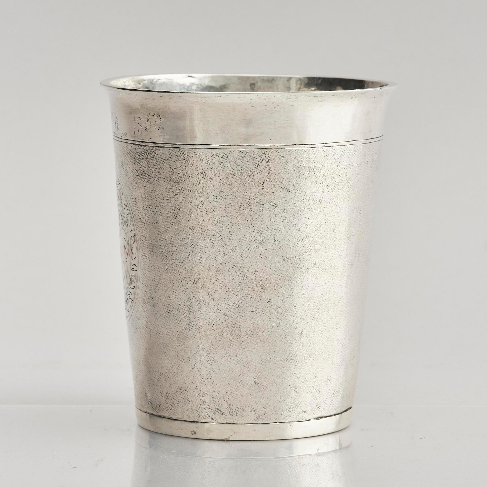 Jens Jacobsen Hoff, bägare, silver. Kontrollör Conrad Ludolph, Köpenhamn 1716.