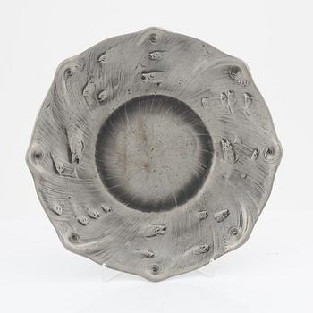 Olof Ahlberg, a pewter dish, Stockholm 1958.