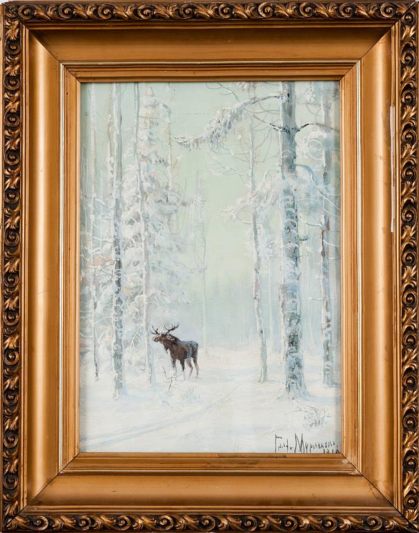 Vladimir Leonidovich, Graf Muraviev, ELK IN COLD WINTER LANDSCAPE.