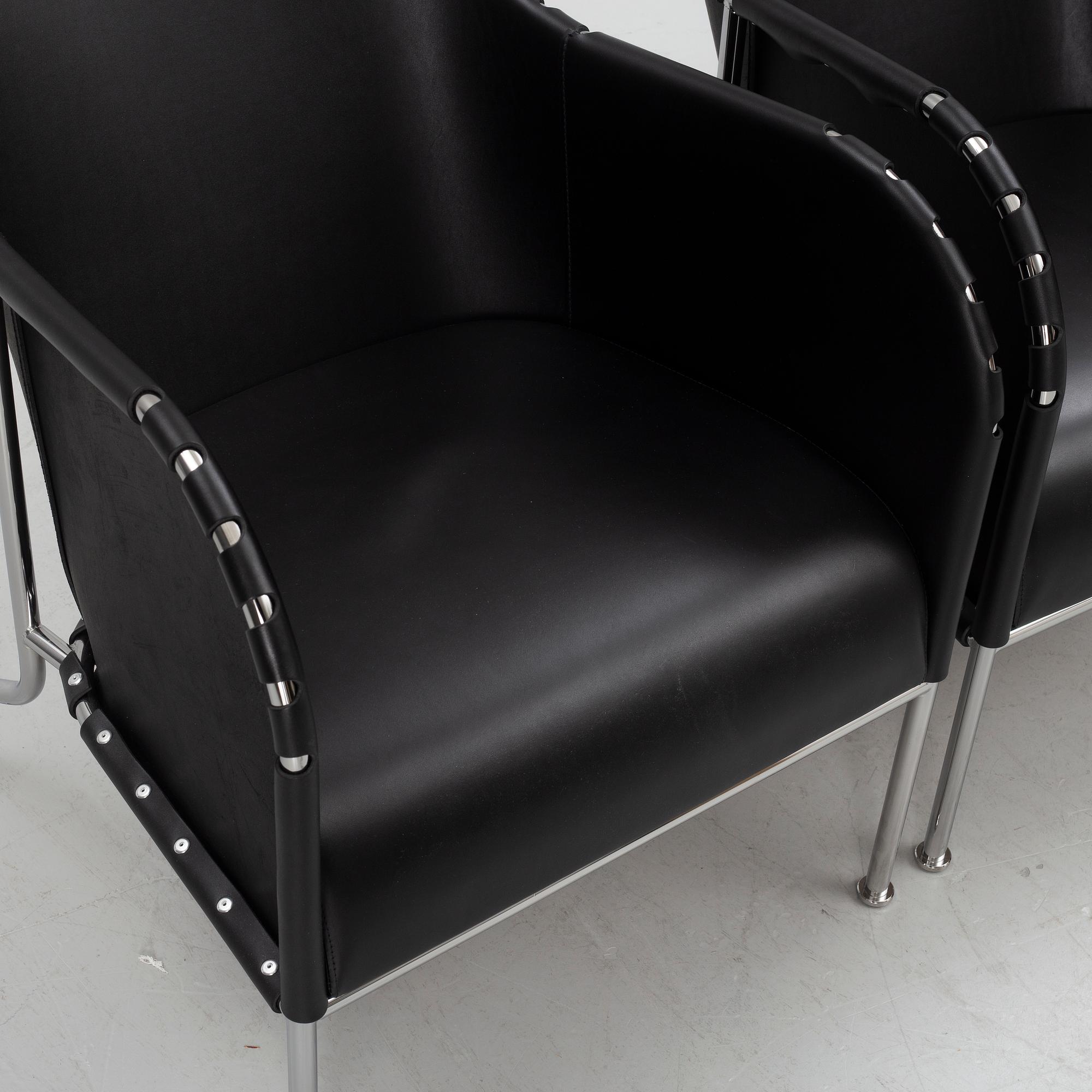 Mats Theselius, a pair of  "Bruno" lounge chairs, Källemo.