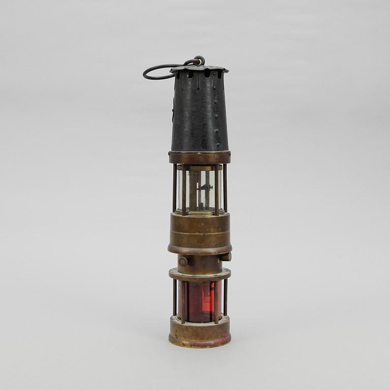 GRUVLAMPA, "Spiralarm", J.H.Naylor, Wigan, 1900-talets mitt.