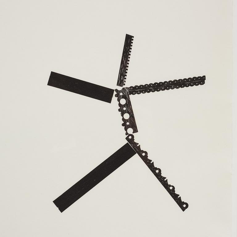 Joel Shapiro, träsnitt, 1985. Signerad och numrerad 37/44.