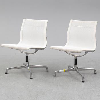 CHARLES & RAY EAMES, a pair of 'EA 101' chairs, Vitra.