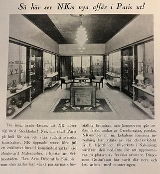 Carl Hörvik, a Swedish Grace desk, Nordiska Kompaniet, for Les Arts Décoratifs Suédois, Paris, 1928.