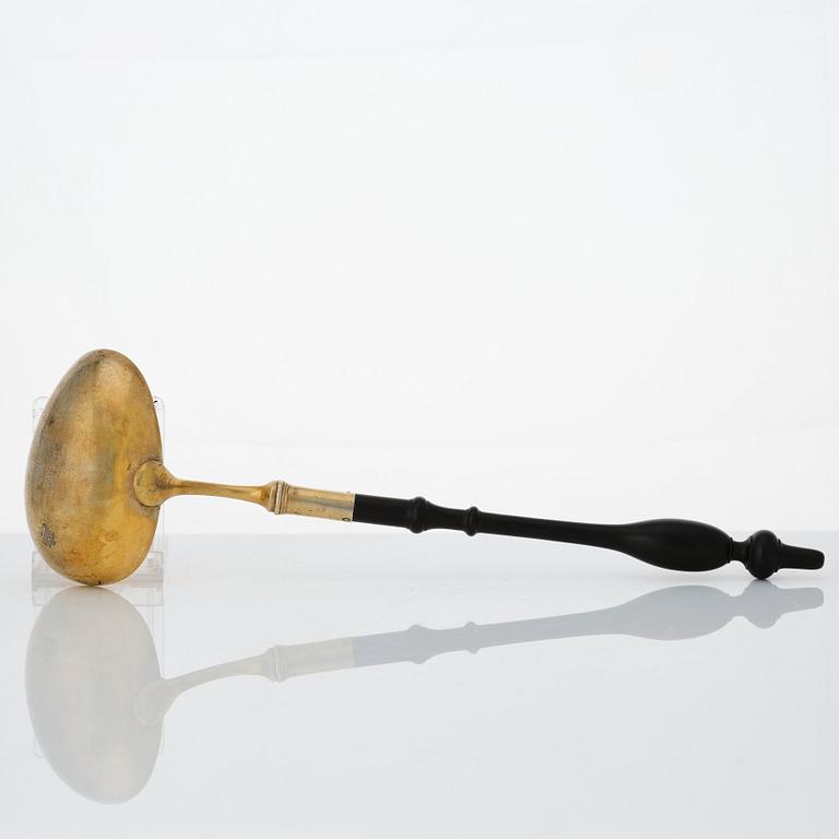 A Swedish mid 18th century silver-gilt laddle, mark of Henning Petter Henning, Stockholm 1745.